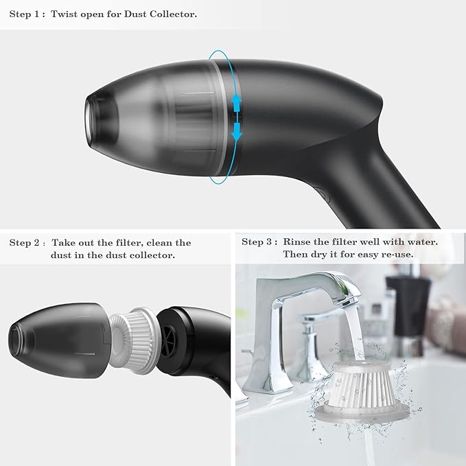 Mini Vacuum Cleaner-Rechargeable,Cordless,Desk Vacuum Cleaner for Dust,Hair,Crumbs,Car,Sewing Machine (H043)