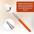 2pcs Telescoping Sponge Stick for Pottery, Retractable Ceramic Mud Tools Clay Sponge on a Stick with Handle for Cleanup Excess Water from Tall or Narrow Pottery(Large,Extend up to 28.35in)