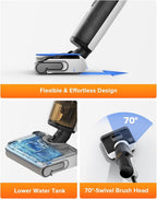 roborock F25 LT Wet Dry Vacuum Cleaner and Mop, 20000Pa Cordless Vacuum Mop Combo, 194°F Hot Water Self Cleaning & Hot Air Flash Drying, 180° Lie-Flat Hard Floor Cleaner, Edge to Edge Cleaning