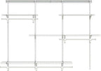 PROWORX 4-6 Ft Closet Organizer System, Adjustable Metal Wire White Closet System, Expandable Walk in Closet Organizers and Storage System, Closet Shelves with Hanging Rods