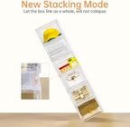 10 Pack Closet Organizers and Storage,Clear Stackable Plastic Storage Bins with Lids Magnetic Doors,Clothes Organizers and Storage,Plastic Craft Containers for Wardrobe Kitchen Bathroom Office