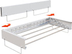 Wall Mounted Hidden Clothes Drying Rack - Pull-Out Laundry Organizer with 5 Stainless Steel Rods - Collapsible & Foldable for Laundry Room/Bathroom - Heavy Duty & Space Saving (31.5", White)