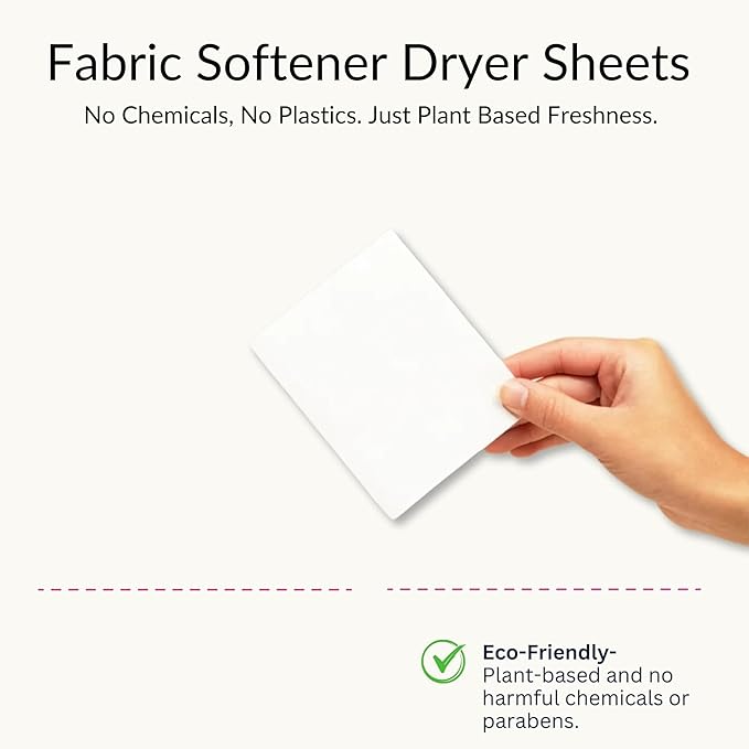 Non-Toxic Dryer Sheets Eco Friendly, Paraben Free, Plant Based | Softens & Removes Static, Healthy dryer sheets - 40 Sheets (VELVET ROSES)