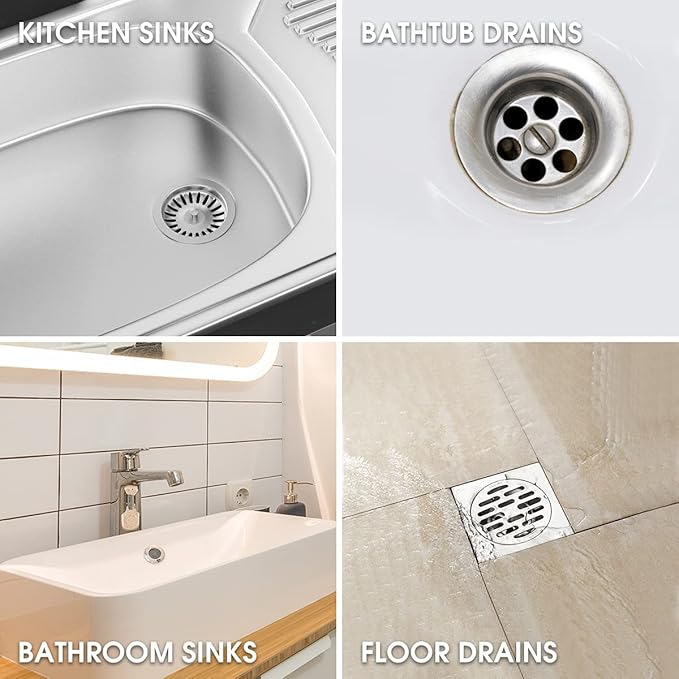 Bio-Flow Drain Strips - 12 Strips | Drain Cleaner & Odor Remover Drain Sticks