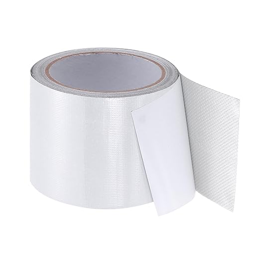 PATIKIL Awning Repair Tape 8m x 8cm Waterproof Canvas Tape High Adhesive Tear Repair Patch Kit for PVC Tarpaulin Tent Awning Fabric RV Sail Boat Cover, White (3.15" x26.24ft)