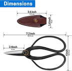 VISEMAN Japanese Bonsai Pruning Scissors-KinTakashi Gardening Shears for Bonsai Trimming