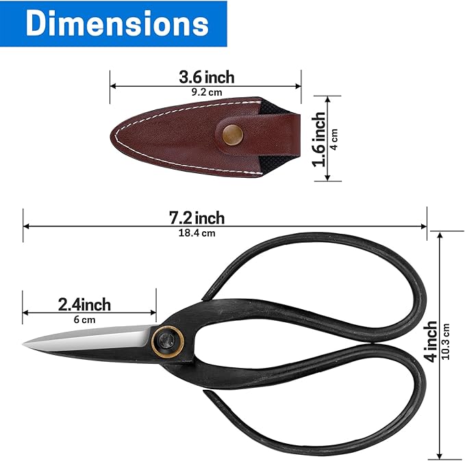 VISEMAN Japanese Bonsai Pruning Scissors-KinTakashi Gardening Shears for Bonsai Trimming