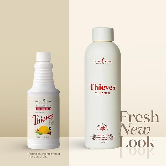 Thieves Household Cleaner | 14.4 oz | Plant-Based Multi-Surface Solution Infused with Essential Oils | Dilute for Floors, Carpets, Glass, Counters, Appliances, and General Home Cleaning