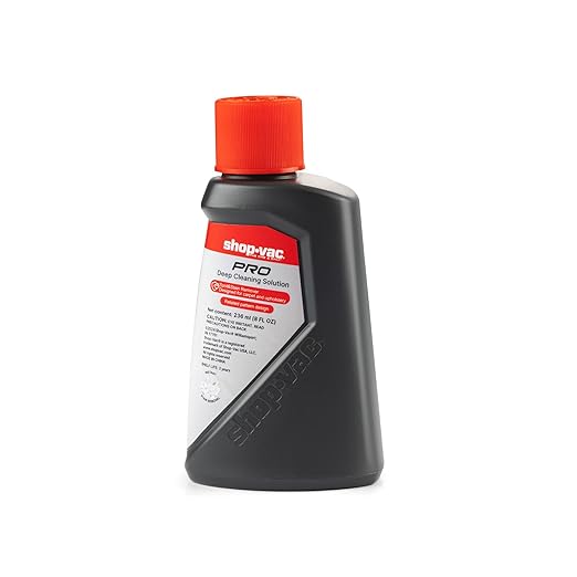 Shop-Vac Carpet Cleaner Solution, 8Fl Oz, Low Foam Upholstery Cleaner Solution For All Carpets, Upholstery & Area Rugs, Dissolves Dirt, Grime, Pet Stain & Tough Sticky Messes