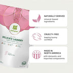 Grab Green Delicate Laundry Detergent Pods, 60 Count, Fragrance Free, Plant and Mineral Based, Superior Cleaning Power, Stain Remover, Brightens Clothes