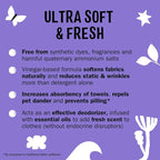 Molly’s Suds Fabric Softener Liquid for Sensitive Skin | Vinegar-Powered, Infused with Essential Oils | Fights Static, Reduces Wrinkles, Deodorizes | Lavender, 50 Loads