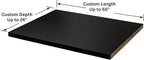 Custom Shelves, 3/4"" Thick Melamine, Cut to Size, Fully Customizable up to 65 inches Wide and up to 24 inches deep. for Cabinets, Closets, or Anywhere