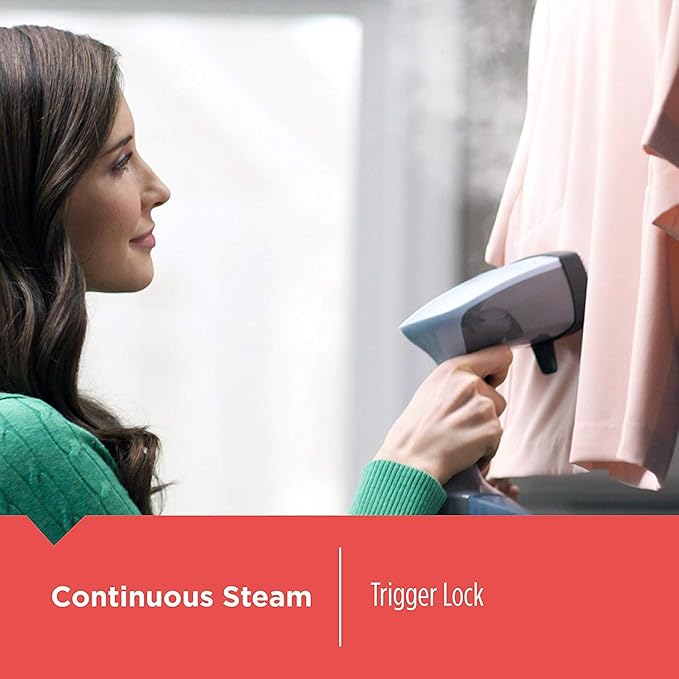 BLACK+DECKER Advanced Handheld Steamer for Clothes, Fast Wrinkle Removal, Auto Shut-Off, Attachments for Delicate Fabrics, Lint Removal, and Steaming Curtains, Upholstry (HGS200)