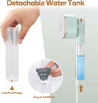 Newbealer Steamer for Clothes, 1200W Portable Steam Iron, 2 Steam Levels, Horizontal and Vertical Steaming, Dry Ironing, 15s Heat Up, Rotatable, 302°F Garment Wrinkle Remover, Green (120V Only)