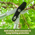 Berry&Bird Loppers and Pruners Heavy Duty, 28 Inch Bypass Loppers with Compound Action, Long Handle Tree Trimmer, Branch Cutter with ⌀ 1-3/4 Inch Cutting Capacity, Hand Loppers with Carbon Steel Blade