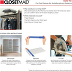 ClosetMaid SuiteSymphony Closet Organizer with Shelves and 2 Drawers, 16-Inch-Natural Gray