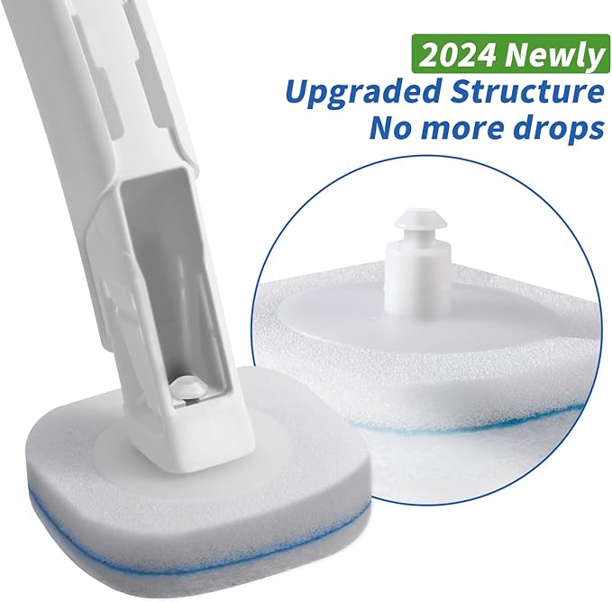 oshang 28 Count Toilet Brush Refills, Toilet Refill Pads, Disposable Toilet Brush Heads for Bathroom Cleaning