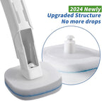 oshang Disposable Toilet Brush 2 Pack- Toilet Bowl Cleaner, Toilet Cleaning Supplies, Toilet Brush with Holder, 28 Refills for Deep Cleaning and Hygienic Bathroom Maintenance