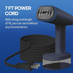 HubiCare Steamer for Clothes, 1500W with Large 250ml Tank, Handheld Clothing Steamer, Fabric Wrinkle Remover, Portable & Compact Travel Size Garment Steamer ONLY FOR 120V (Navy)