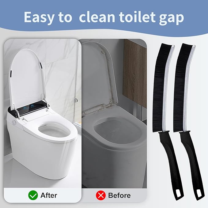 5 PCS Crevice Cleaning Brush, Multifunctional Hard Bristle Grout Cleaner Brush, Bathroom Cleaning Brush Tool with Clip,Kitchen Brush for Household, Kitchen, Window, Sink, Toilet, Grout