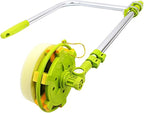 Window Cleaning Tool U Shaped Window Cleaner for External Window Washer with Telescopic Pole, Angle Adjustable Sponge Head and Squeegees