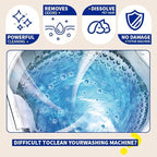 Washing Machine Cleaner Tablets - 24 Pack (12 Month Supply) | HE Compatible for Top & Front Load Washers | Pet-Safe Formula Eliminates Odors, Lint & Detergent Buildup