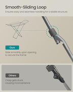 SONGMICS Clothes Drying Rack, Metal Laundry Drying Rack, Foldable, Space-Saving, Free-Standing Airer, with 4 Gullwings, Indoor Outdoor Use, Bed Linen Clothing, Gray ULLR541G01