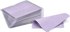 SEVENWELL 50pcs Jewelry Cleaning Cloth Purple Polishing Cloth for Sterling Silver Gold Platinum Small Silver Polish 8x8cm
