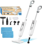 Steam Mop All-in-one Multi-Functional Powerful Steam Cleaner, Handheld Detachable Floor Steamer with 2 Steam Level, 380ML Water Tank & 23FT Power Cord for Floor Cleaning, Bathroom,Clothes, Furniture