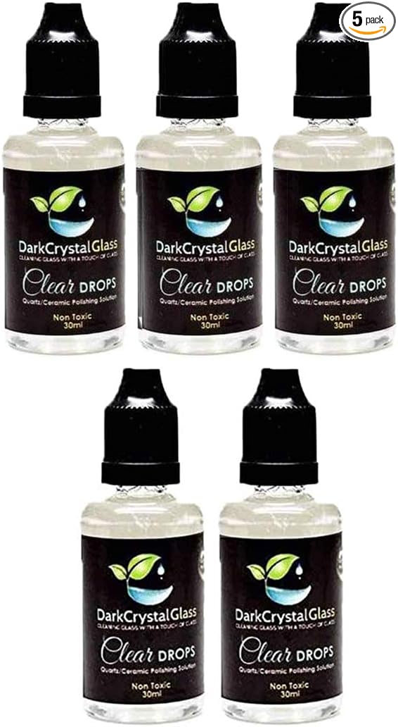 Dark Crystal Glass and Quartz Natural Cleaning Solution 30ml - Clear Drops (5)