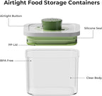 linoroso Pop Airtight Food Storage Containers with Date Recording Lids, Stackable Plastic Storage Containers Set of 5, Dry Cereal Container Set for Pantry Countertop Fridge Organization