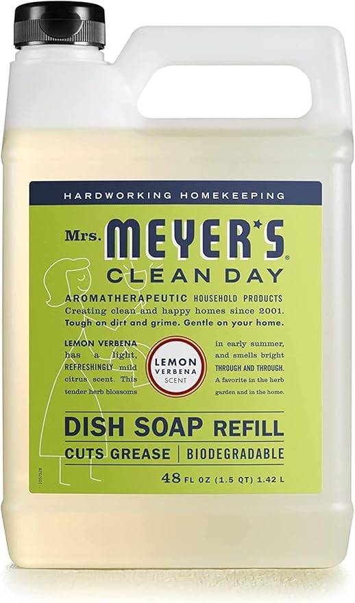 Mrs. Meyer's Dish Soap Variety, 1 Dish Soap, 1 Dish Soap Refill, Lemon Verbena, 1 CT