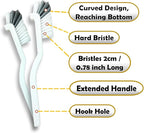 Crevice Cleaning Brush Set, Multi-Purpose Hard Bristle Brushes for Deep Cleaning Kitchen, Bathroom, Grout, Sink, Cup, Teapot, Bottle, Blender, Corners, Tight Spaces & More