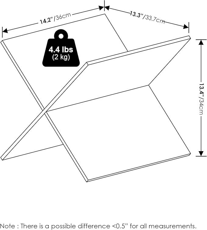Furinno Cubicle X-Shelf Cube Organizer Insert (Does not fit IKEA Kallax Shelving), White