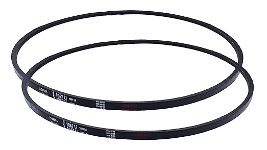 JEENDA 2PCS 3/8" X 43" V-Belts 185476 184354 169790 Compatible with Husqvarna Poulan Craftsman Garden Tillers Lawn Mower