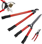iMeshbean 3 Pieces Garden Tools Set Lopper & Pruning Shear & Tree Trimmer Pruner Ideal for Indoor & Outdoor Gardening, Branch Cutting & Plant Trimming