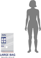 Hefty Shrink-Pak Heavy Duty Vacuum Storage Bags – For Clothes, Pillows, Towels, Blankets & More – Space Saver Vacuum Suction Seal for Home or Travel – 4 Large Bags, 34 x 22 Inches
