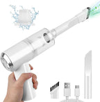 Mini Car Vacuum Cleaner(4500 pa) Portable Cordless Rechargeable,Tiny Handheld Vacuum, Computer Hand Vacuum for Keyboard and Laptop, Mini Hand Held Vac for Car and Home /V01/White