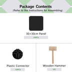 C&AHOME Cube Storage, 9-Cube Bookshelf, Plastic Closet Cabinet Organizer, DIY Stackable Bookcase, Modular Shelving Units Ideal for Home, Office, Kids Room, 36.6" L x 12.4" W x 48.4" H Black SHS3009A