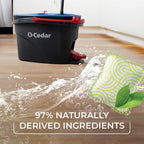O-Cedar PACS Hard Floor Cleaner, Crisp Citrus Scent 24 Count (1-Pack) | Made with Naturally-Derived Ingredients | Safe to Use on All Hard Floors | Perfect for Mop Buckets