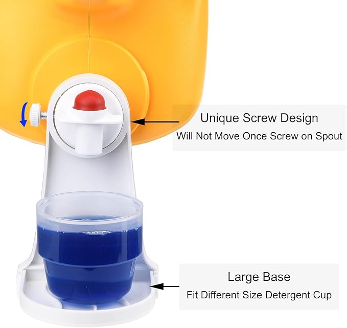 Laundry Detergent Cup Holder, Fabric Softener Drip Catcher, Firmly Holds on Bottle Spouts, Keeps Washer Dryer and Floor Clean and Organized - Pack of 2