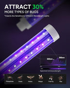Buzbug LED Bug Zapper Indoor Outdoor, 10 Years Lifespan, 6.5ft Power Cord, IPX4 Waterproof, High-Voltage, Mosquito Zapper, Fruit Fly Mosquito Moth Gnat Trap Killer Zapper -MO008C (Pewter)