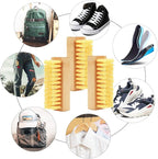 Shoe Cleaning Brushes, Wooden Shoe Sole Bottom Scrub Brush, Stiff Nylon Bristles Scrubbing Stubborn Stains - 3 Pack