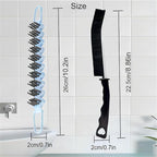 Crevice Cleaning Brush Hard Bristle Grout Brush Scrub Brush Toilet Brush Cleaning Tools Cleaning Supplies for Household Use Bathroom Kitchen 3 Pcs (Black&Blue)