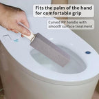 Pumice Stone for Toilet Cleaning, Pumice Cleaning Stone with Handle, Toilet Cleaner, Pumice Stone, Toilet Wand, Toilet Bowl Cleaner Brush, Toilet Brush (2PCS Gray)