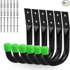 SWANLAKE Heavy Duty Garage Storage Utility Hooks, Utility Hooks for Garage Wall,Color Black (6PCS)