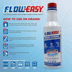 Flow-Easy Professional Virgin Sulfuric Acid Drain Opener – 6 Pack (32oz Bottles) – Fast-Acting Liquid Clog Remover for Grease, Hair, & Soap Scum – Septic Safe & Industrial Strength