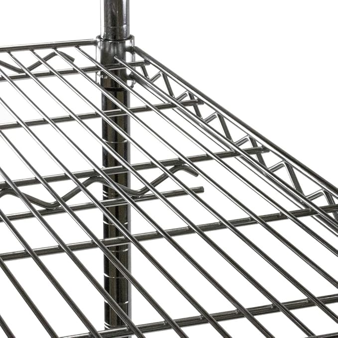 Shelving Inc. 12" d x 42" w Chrome Wire Shelving with 2 Tier Shelves, Weight Capacity 800lbs Per Shelf