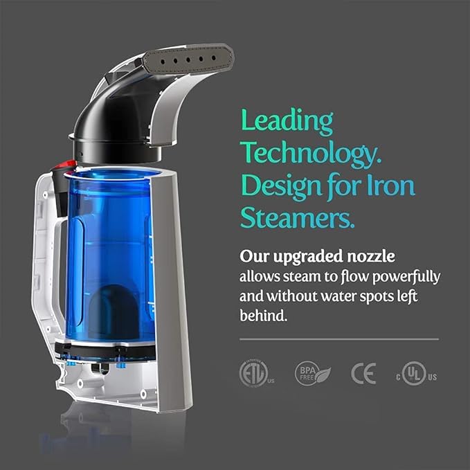 Steamer for Clothes Steamer,Handheld Shirt Steamer Hat Steamer for Home and Travel with Automatic Shut-Off Safety Protection, 180ML (Blue), H009, 8.28x3.54