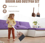 PRETYZOOM Cartoon Children's Broom and Dustpan Set Small Size Plastic Kids Housekeeping Cleaning Tools for Home Use Toddler Accessories 1 Set